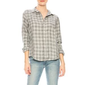 Frank & Eileen Barry Linen Plaid Shirt S